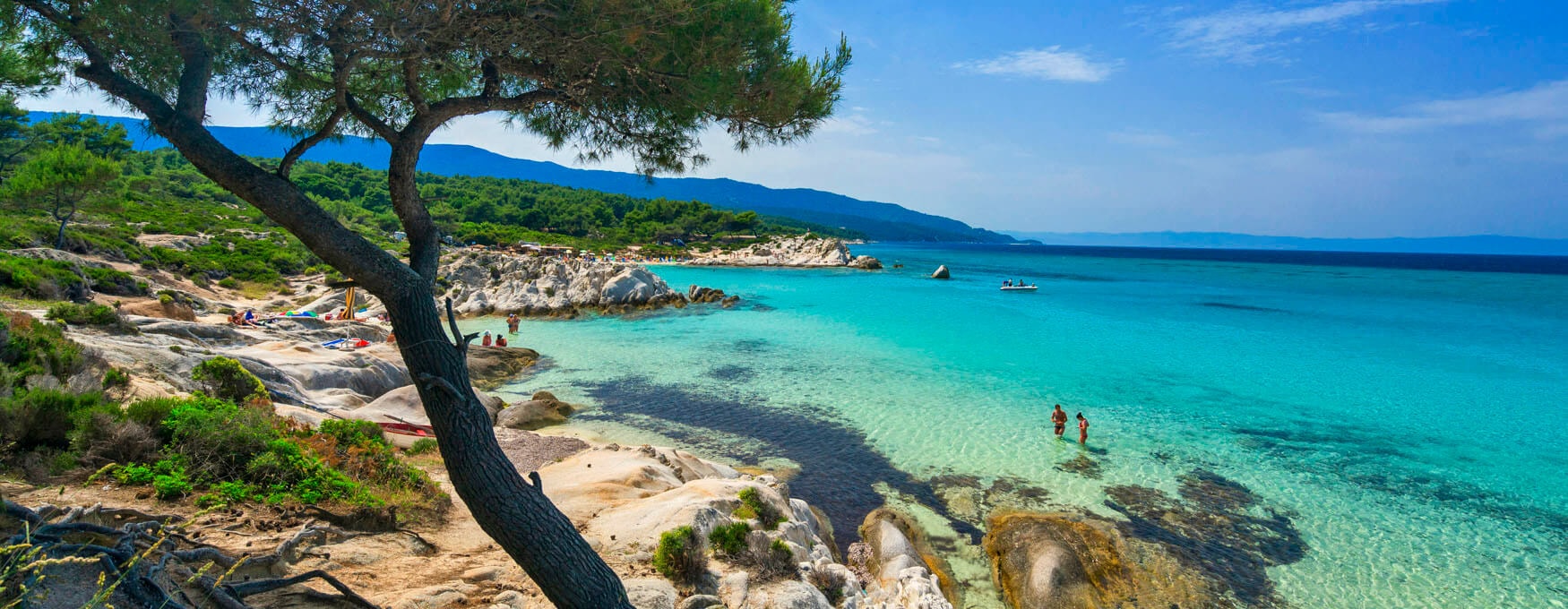 Lacy coastline of Halkidiki