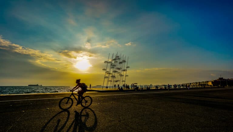 Touring Greek towns and cities by bike