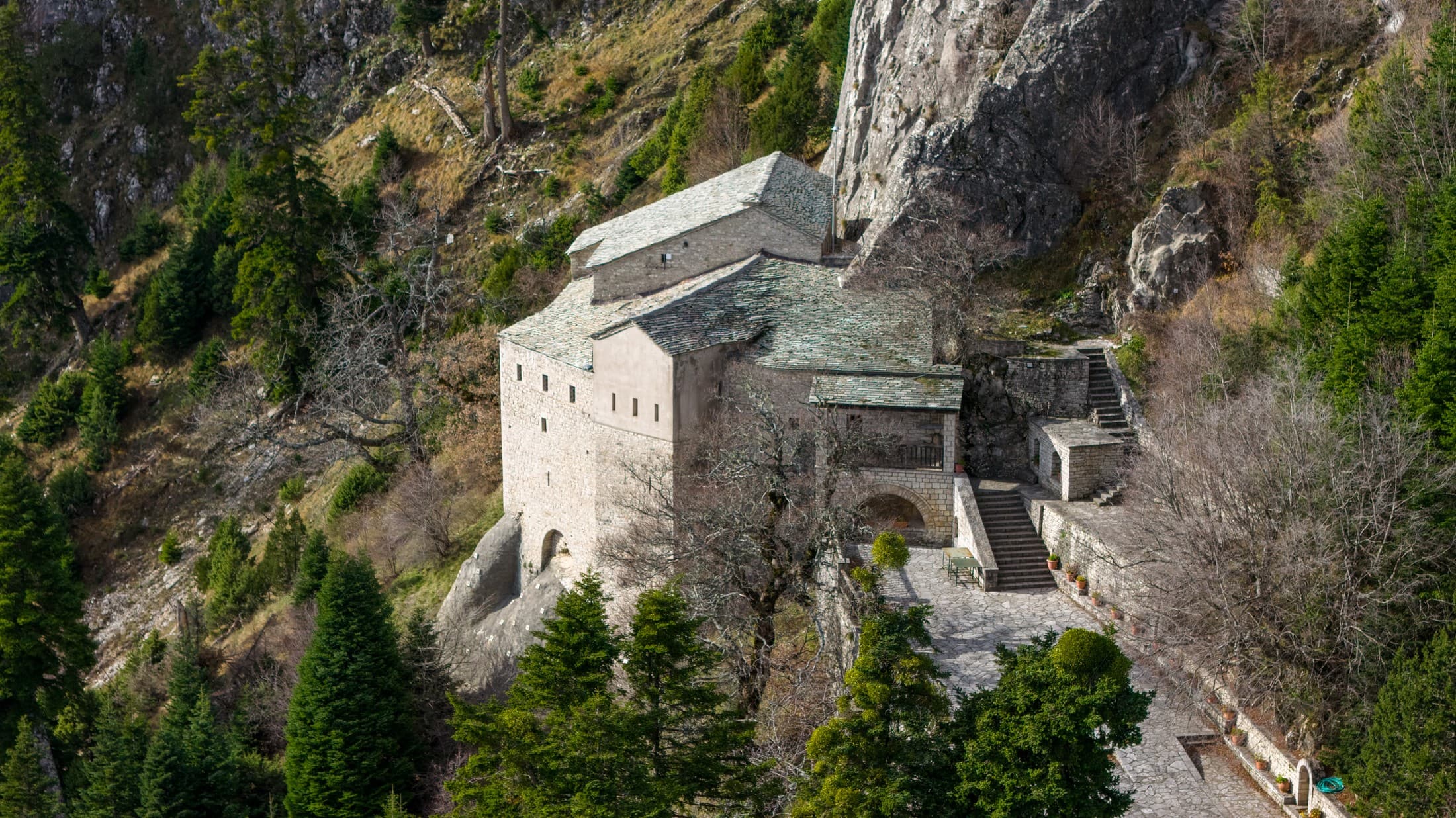 Heiliges Kloster Panagia Pelekiti, Plastira-See